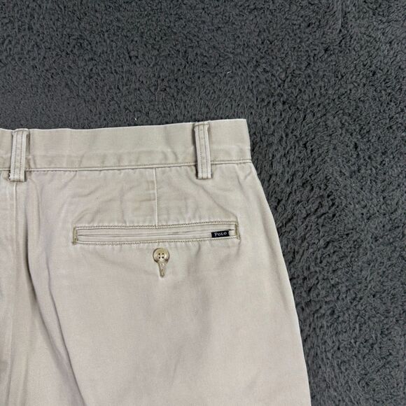 Polo Ralph Lauren Pants Mens 34x32 Beige Tan Classic Fit Chinos Preppy Casual - Picture 9 of 16